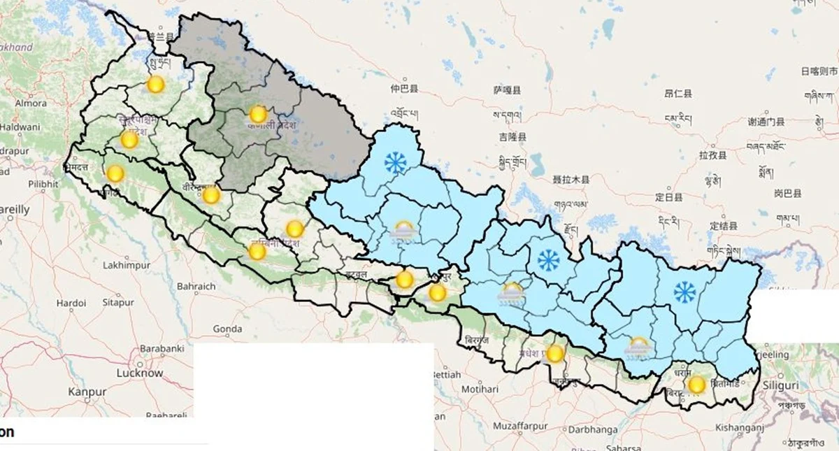 देशका अधिकांश भागमा मौसम सफा रहने पूर्वानुमान